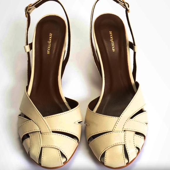 Anonymous Copenhagen - Banie 50 stiletto Shiny lamb Vanilla cream - size 10 - Picture 1 of 7